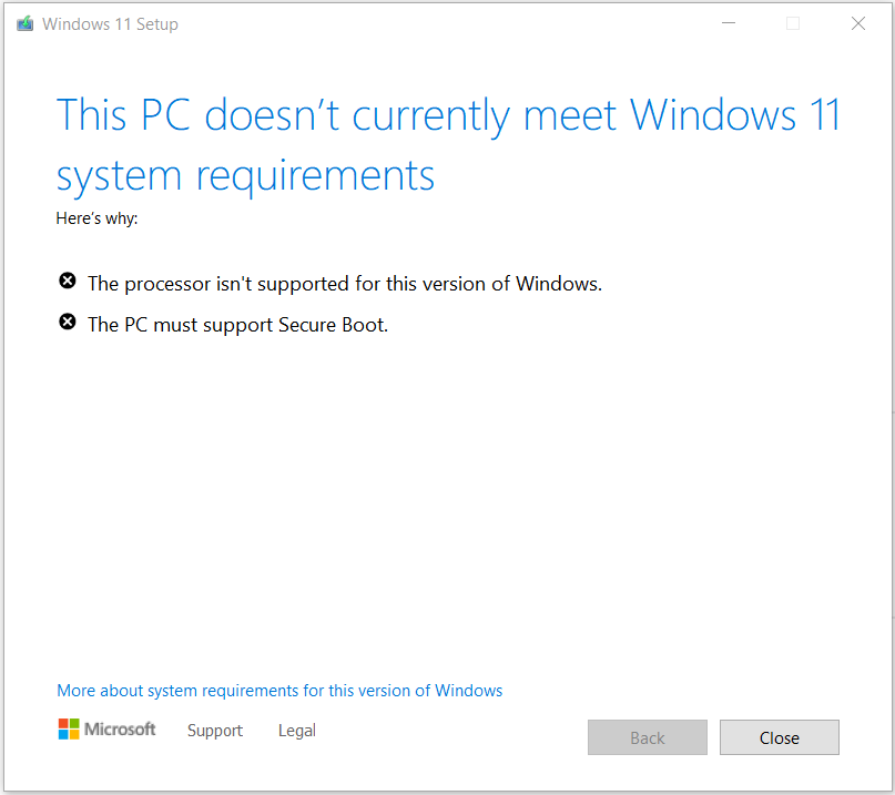 Windows 11 error