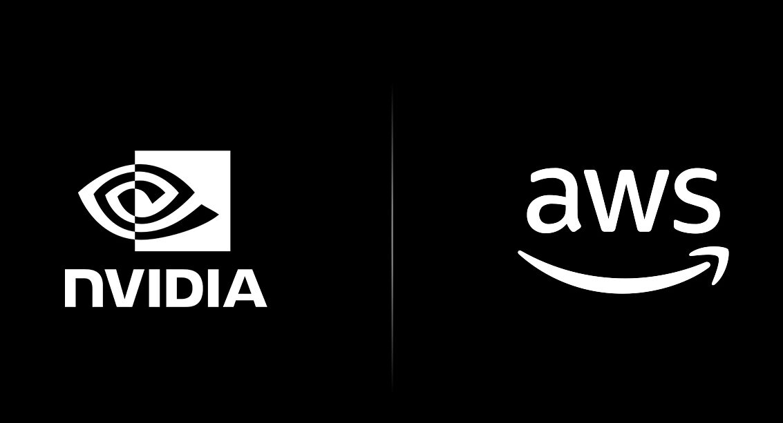 NVIDIA and AWS logos highlighting power collaboration in technology